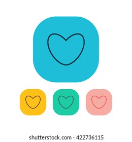 Vector illustration of heart icon