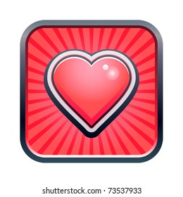 Vector illustration of heart icon