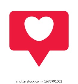 Icono de corazón vectorial. Símbolo de amor. Pancarta cardíaca.  Aislado de fondo blanco.