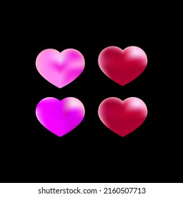 ilustración vectorial de un corazón para un icono, símbolo o logotipo. plantilla de corazón
