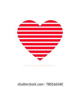 Vector illustration of a heart isolated on a white background.