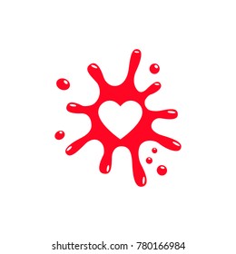 Vector illustration of a heart isolated on a white background.