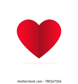 Vector illustration of a heart isolated on a white background.