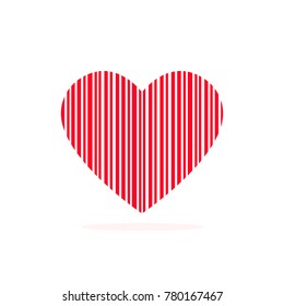 Vector illustration of a heart isolated on a white background.