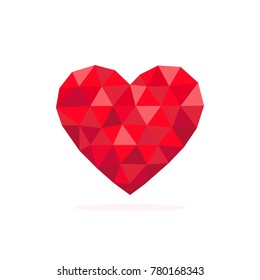 Vector illustration of a heart isolated on a white background.