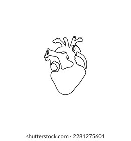 concepto de línea de corazón de ilustración vectorial