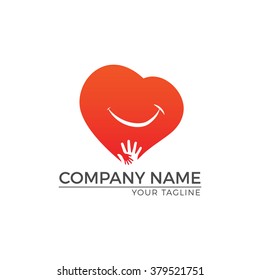 Vector Illustration : Heart Logo / Smile Heart