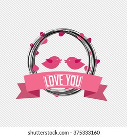 Vector illustration of heart and love design