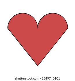 vector illustration of a heart in a minimalist design