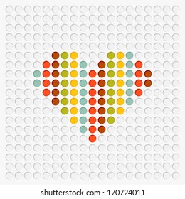 vector illustration of heart on a white background