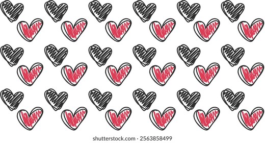 Vector illustration: heart pattern for love themes 