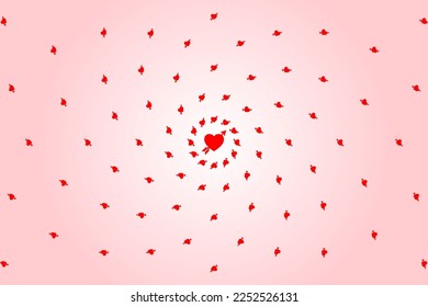 Ilustración vectorial patrón cardíaco fondo rosado amante,Patrón de forma de corazón rayado abstracto