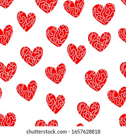 
vector illustration of a heart pattern on a white background