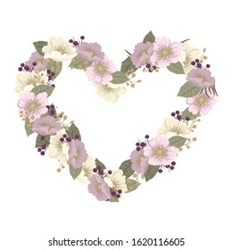 Vector illustration with a heart. Perfect for valentines day, birthday, save the date invitation