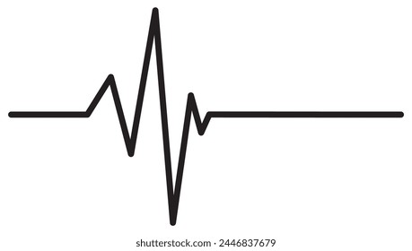 Ilustración vectorial ritmo cardíaco ekg .Vector
