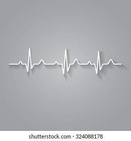 Vector Illustration Heart Rhythm Ekg .vector