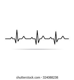Vector Illustration heart rhythm ekg .vector