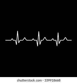 Vector Illustration Heart Rhythm Ekg Vector