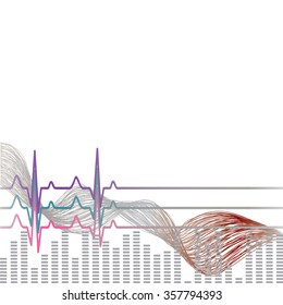 Vector Illustration heart rhythm ekg .vector