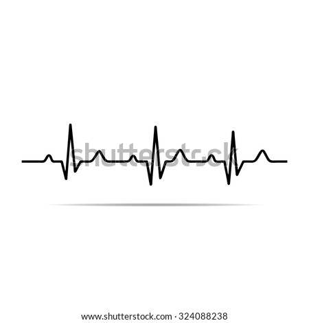 Vector Illustration heart rhythm ekg .vector