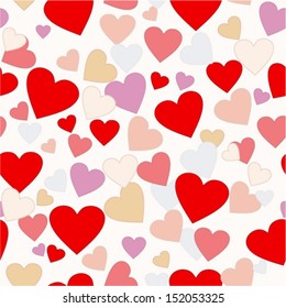  Vector Illustration. Heart seamless pattern