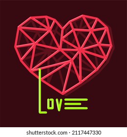vector illustration of heart shape icon for lover on valentine's day