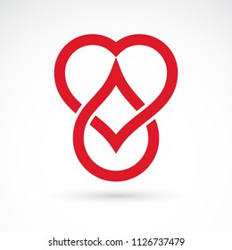 Vector illustration of heart shape isolated on white. Hematology theme, medical treatment design for use in pharmacy business.
