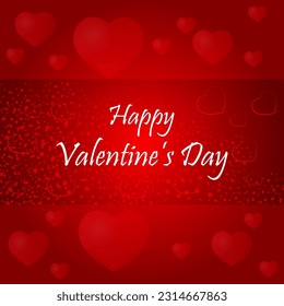 vector illustration of heart shape love and romance background for Happy Valentine's Day greetings