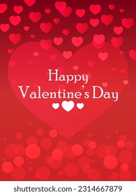 vector illustration of heart shape love and romance background for Happy Valentine's Day greetings