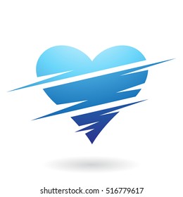 Vector Illustration of a Heart Shaped Abstract Icon isolated on a white background