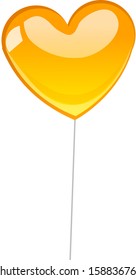 Vektorgrafik eines herzförmigen Ballons
