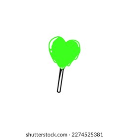 vector illustration of heart shaped candy