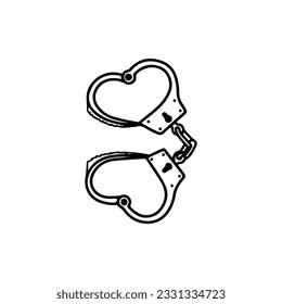 ilustración vectorial del concepto de esposas en forma de corazón