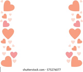 Ilustración vectorial de formas cardíacas con espacio de copia