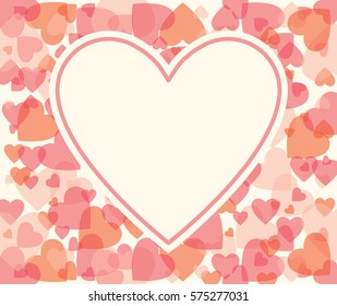 Vector illustration of heart shapes with copy space