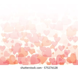 Ilustración vectorial de formas cardíacas sobre fondo blanco