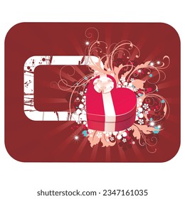 vector illustration heart and square
 round vector shape love icon. Heart set isolated abstract graphic collection symbol.