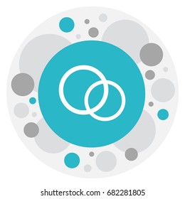 Vector Illustration Of Heart Symbol On Engagement Icon. Premium Quality Isolated Jewelry Element In Trendy Flat Style.