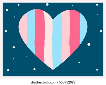 Vector illustration with a heart for Valentine's Day. Vector background. Romantic wallpaper.