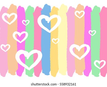 Vector illustration with a heart for Valentine's Day. Vector background. Romantic wallpaper.