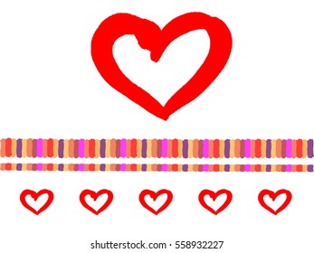 Vector illustration with a heart for Valentine's Day. Vector background. Romantic wallpaper.