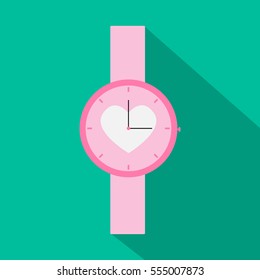 vector illustration heart watch