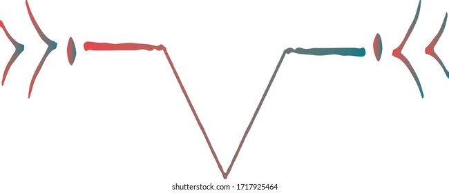 Vector illustration of heartbeat make a heart
