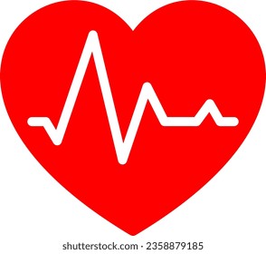 ilustración vectorial del símbolo de latido de corazón