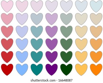 Vector Illustration - Hearts