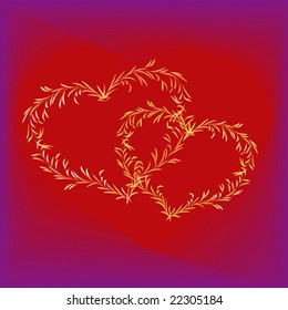 vector illustration "hearts"