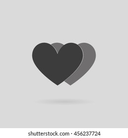 Vector illustration with hearts.