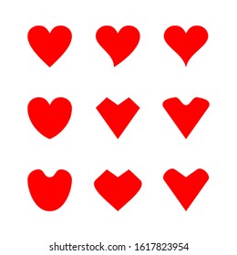Vector Illustration : Vector hearts set