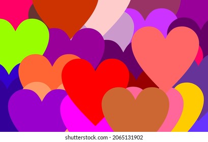 A vector illustration of a hearts, a symbol of sincere love, perfect for gifts for loved ones, for wall decoration, and more.