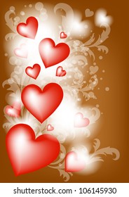 Vector illustration with  hearts for your design. Valentines  vector
